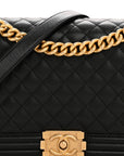Caviar Quilted New Medium Boy Flap Black