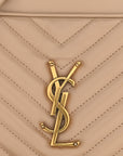 Calfskin Matelasse Monogram Lou Camera Bag Dark Beige