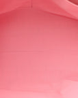 Canvas Calfskin Striped Large Deauville Tote Pink Blue