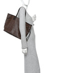 Damier Ebene Neo Neverfull MM Rose Ballerine