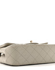 Lambskin Quilted Mini Rectangular Flap Grey