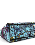 Canvas Toile de Jouy Voyage Embroidered Medium Lady D-Lite Celestial Blue