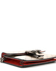 GG Supreme Monogram Suede Mini Dionysus Shoulder Bag Beige Ebony Vulcanic Red