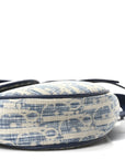 Denim Jacquard Oblique Kasuri Mens Saddle Bag Kasuri Blue White