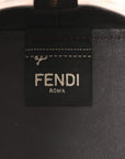 Mesh Vitello Grace F is FNDI FF 1974 Mini Mon Tresor Bucket Bag Marrone Black Ebano