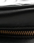 Calfskin Matelasse Small GG Marmont Chain Shoulder Bag Black