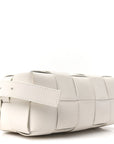 Lambskin Maxi Intrecciato Small Brick Cassette Bag White