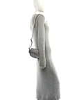 Calfskin Jacquard Mini Gate Dual Bag Ash Grey