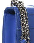 Smooth Calfskin Medium D1ORama Flap Bag Blue