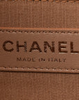 Caviar Chevron Quilted Medium Boy Flap Brown