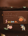 X SUNA FUJITA Nappa Flamenco Knot Clutch Havana