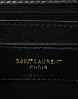 Calfskin Crystal Medium Monogram Kate Satchel Black