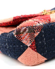 Tweed Quilted Medium CHNL 19 Flap Red Navy Multicolor