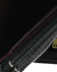Lambskin Quilted Wallet On Chain WOC Black
