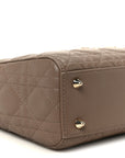 Lambskin Cannage Small My ABCD1OR Lady D1OR Warm Taupe