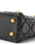 Crinkled Patent Cannage Small Lucky Badges My Lady D1OR Black