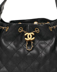 Caviar Quilted Small CHNL 25 Handbag Dark Navy