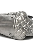 Metallic Calfskin Winnieford Satchel Silver