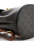 Triomphe Canvas Calfskin Bonnie Backpack Tan