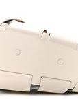 French Calfskin Shell Bag White Frost
