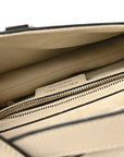 Grained Calfskin Saddle Bag White