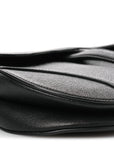 Grained Calfskin Saddle Bag Black