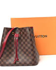 Damier Ebene Neonoe MM Cherry Berry
