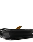 Goatskin Medium Classic Box Flap Bag Black