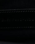 Grain De Poudre Matelasse Chevron Monogram Envelope Clutch Black