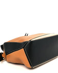 Calfskin Small Puzzle Bag Amber Light Oat Black