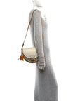 GG Supreme Monogram Calfskin Small Padlock Messenger Shoulder Bag Beige Mystic White Sun Oil