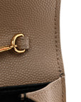 Grain De Poudre Monogram Uptown Chain Wallet Dark Beige