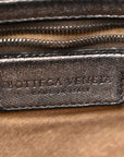 Metallic Nappa Intrecciato Medium Veneta Hobo Pewter