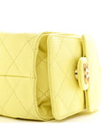 Caviar Quilted Mini CHNL 25 Handbag Light Yellow