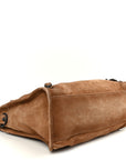 Waxed Suede Calfskin Classic Hardware Medium Le City Camel