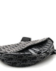 Oblique Mens Saddle Bag Black Blue