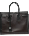 Calfskin Bi-Color Small Sac De Jour Burgundy Black