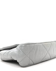 Goatskin Quilted Medium CHNL 19 Flap Grey