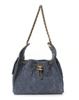Suede Quilted Small CHNL 25 Handbag Blue
