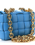 Lambskin Maxi Intrecciato Padded Chain Cassette Crossbody Bag Swimming Pool