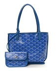 Goyardine Reversible Mini Anjou Sky Blue