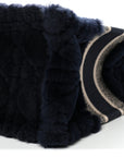Shearling Cannage Medium Book Tote Deep Blue Natural