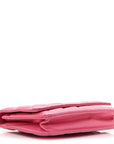 Caviar Quilted Wallet on Chain WOC Pink