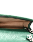Dollar Calfskin Crystal Super Mini Dionysus Shoulder Bag Emerald