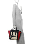 Canvas Smooth Calfskin Micro Tri-Color Luggage Carmin