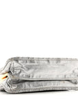 Metallic Matelasse Lux Mini Crossbody Tote Cromo