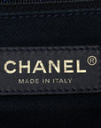 Lurex Canvas Medium Deauville Tote Navy Blue
