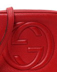 Pebbled Calfskin Small Soho Disco Bag Tabasco Red