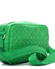 Calfskin Intrecciato Small Camera Bag Parakeet