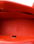 Ostrich Large Open Bar Tote Orange
